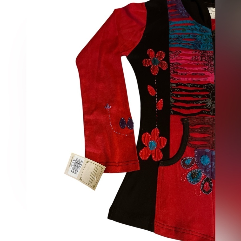 The Collection Royal Colorful Cut Jacket with Appliqué and Front Pockets NWT - Picture 4 of 9